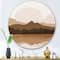 Designart - Minimalist Terracotta Landscape - Modern Metal Circle Wall Art